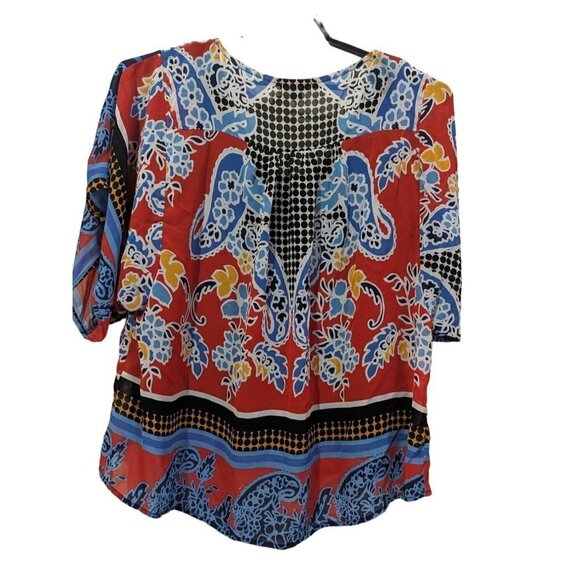 One World Live Let Live Top Womens Size Medium boho cottage hippie - Picture 5 of 8